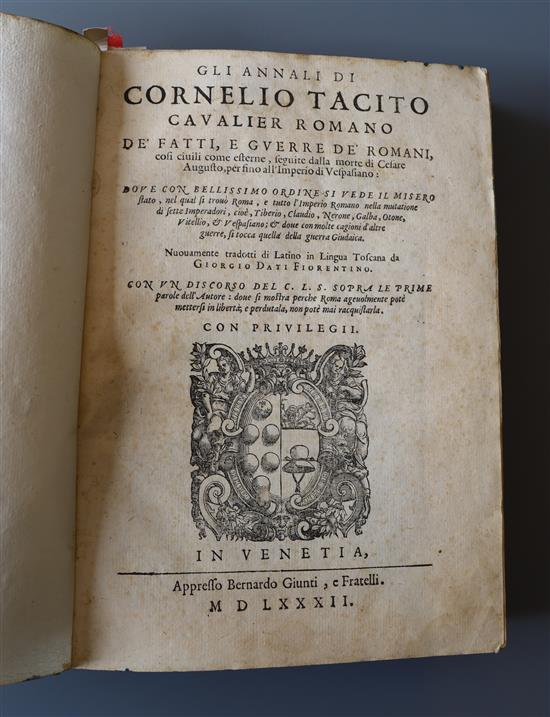 Tacitus, Cornelius Publius - Gli annali di Cornelio Tacito cavalier romano defatti, translated by Giorgio Dati,